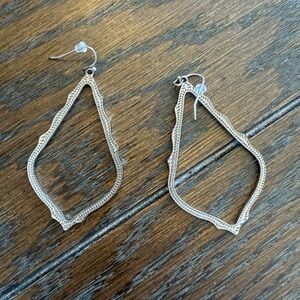 Kendra Scott Silver Open Frame Earrings